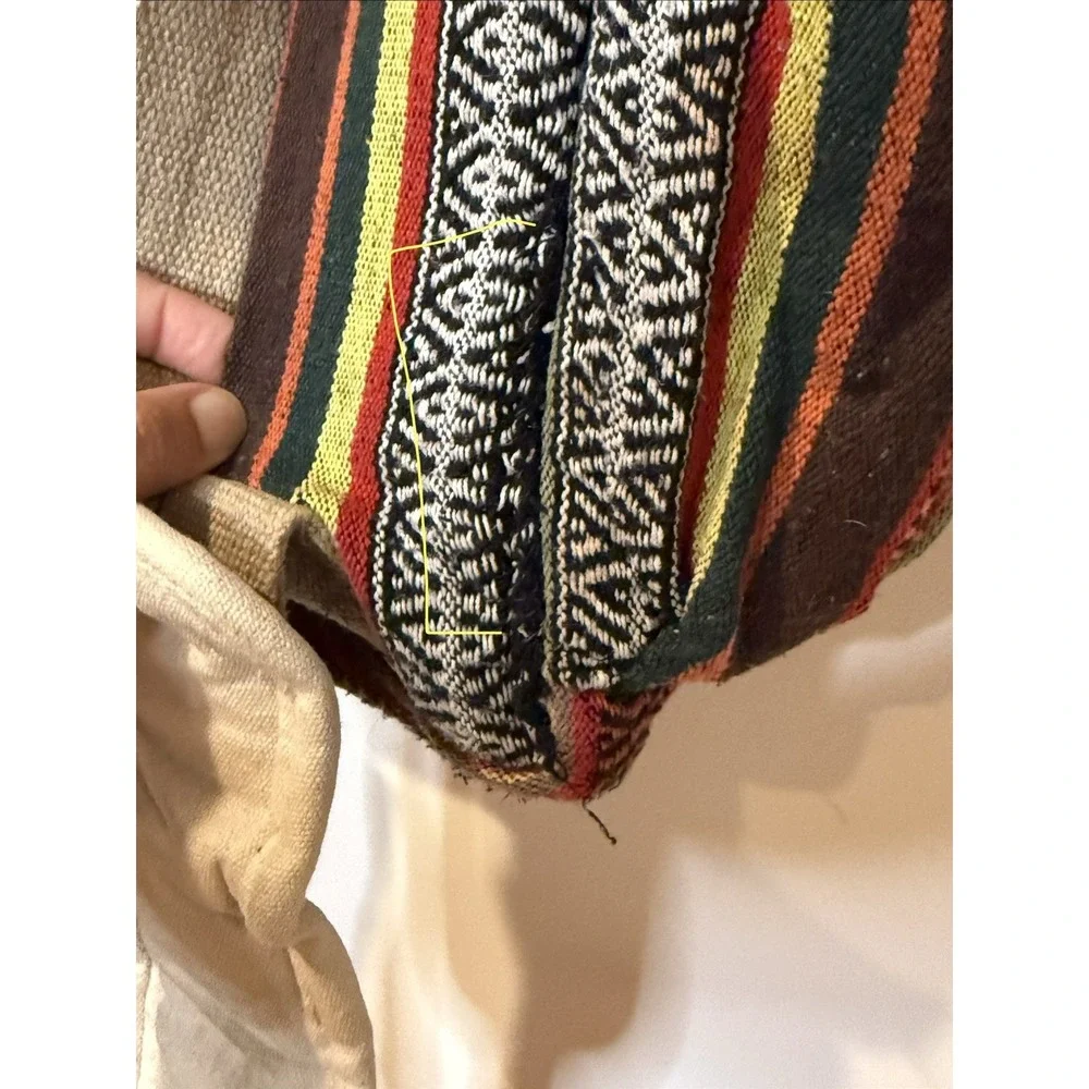 Earthbound Trading Co Indian Woven Style Back Pack 15 x17